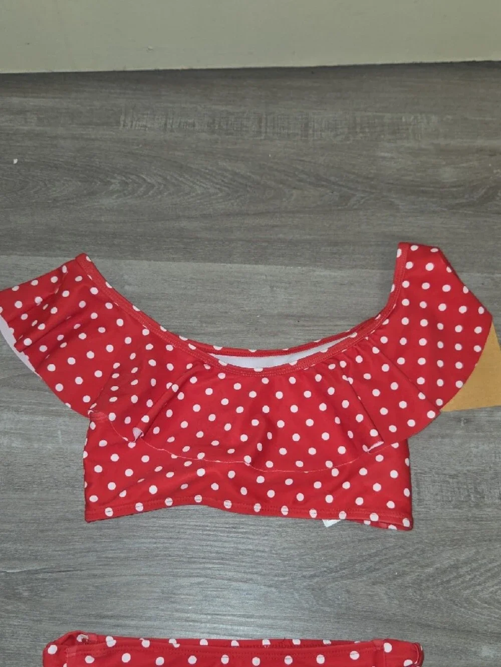 Disney Red and White Polka Dot Girls Bikini Set